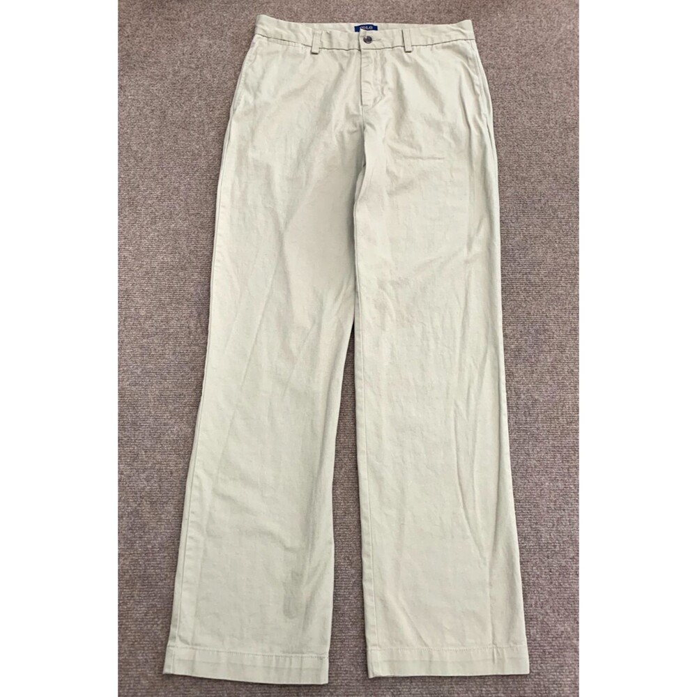 Polo Ralph Lauren Pants Boys 20 Flat Front Chino Khaki Preppy Straight Leg